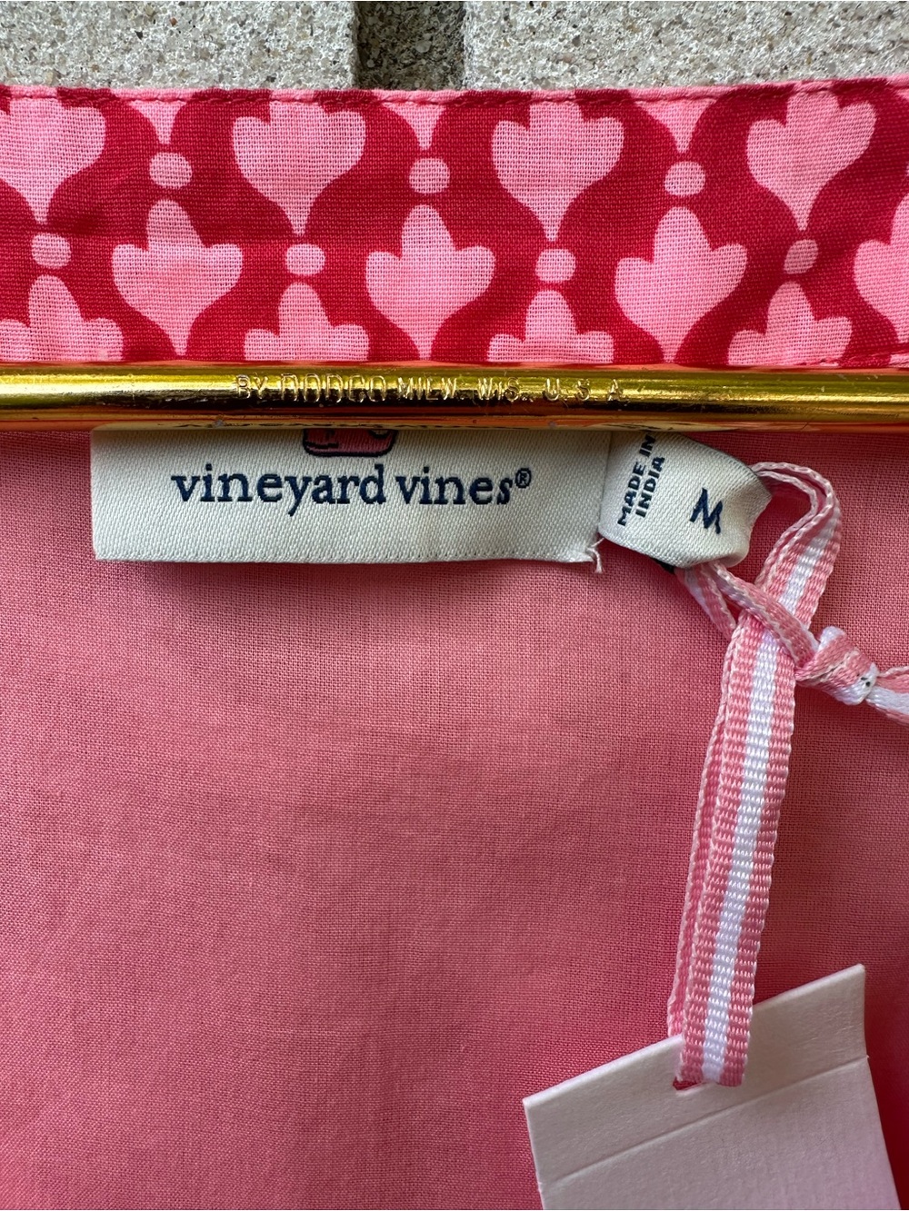 Vineyard Vines Bright Peach Mix Print Tiered Mini Dress NWT Cotton Medium - Picture 5 of 13